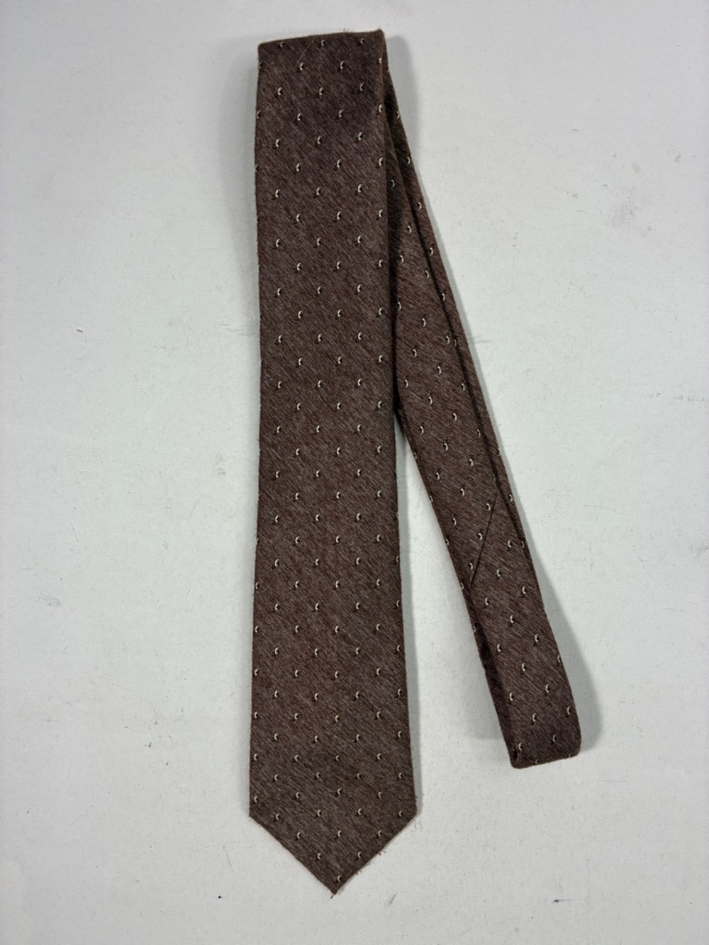 Pierre Cardin Brown Tie with Subtle Dot Texture